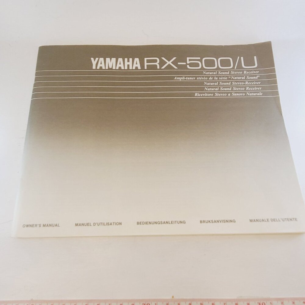 Yamaha RX-500/U Natural Sound Stereo Receiver Owner's Manual